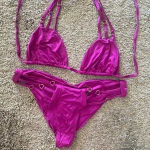 Beach Bunny Magenta Bikini